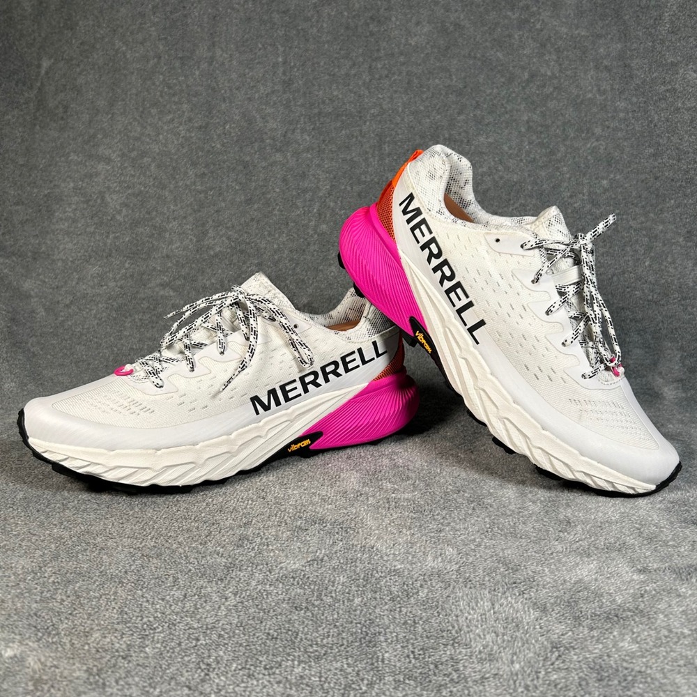 Merrell Agility Peak 5 Mens 8 White Orange Pink Trail Running Shoes J068233 - Picture 9 of 15